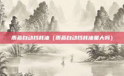 雨燕自动挡耗油(雨燕自动挡耗油量大吗)