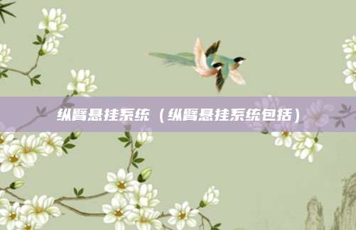 纵臂悬挂系统(纵臂悬挂系统包括)