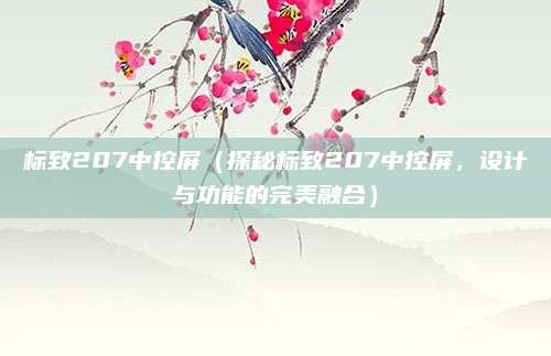 标致207中控屏(探秘标致207中控屏,设计与功能的完美融合)