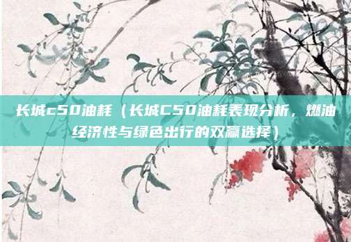 长城c50油耗(长城C50油耗表现分析,燃油经济性与绿色出行的双赢选择)