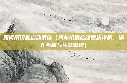 如何用钥匙启动系统（汽车钥匙启动系统详解，操作步骤与注意事项）