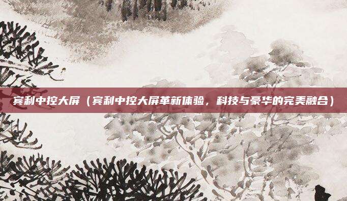 宾利中控大屏(宾利中控大屏革新体验,科技与豪华的完美融合)