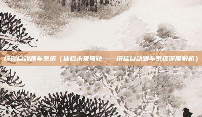 缤瑞自动跟车系统(体验未来驾驶——缤瑞自动跟车系统深度解析)