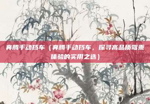 奔腾手动挡车(奔腾手动挡车,探寻高品质驾乘体验的实用之选)