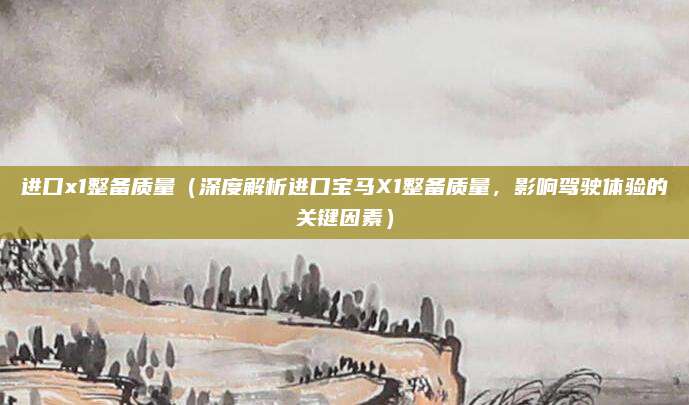 进口x1整备质量（深度解析进口宝马X1整备质量，影响驾驶体验的关键因素）