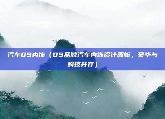 汽车DS内饰（DS品牌汽车内饰设计解析，豪华与科技并存）