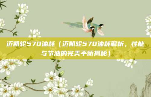 迈凯轮570油耗(迈凯轮570油耗解析,性能与节油的完美平衡揭秘)