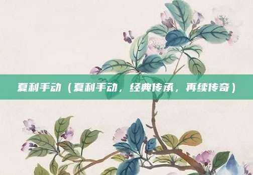夏利手动（夏利手动，经典传承，再续传奇）