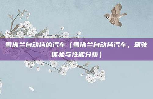 雪佛兰自动挡的汽车（雪佛兰自动挡汽车，驾驶体验与性能分析）