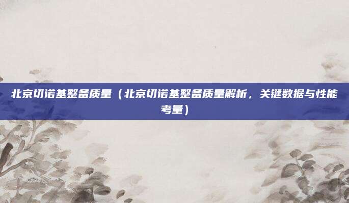 北京切诺基整备质量（北京切诺基整备质量解析，关键数据与性能考量）
