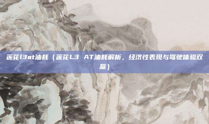 莲花l3at油耗(莲花L3 AT油耗解析,经济性表现与驾驶体验双赢)