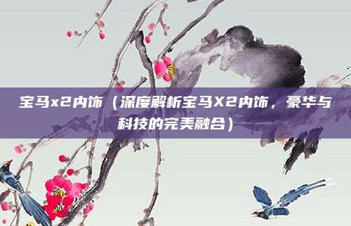 宝马x2内饰（深度解析宝马X2内饰，豪华与科技的完美融合）