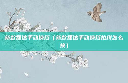 新款捷达手动换挡(新款捷达手动换挡拉线怎么换)
