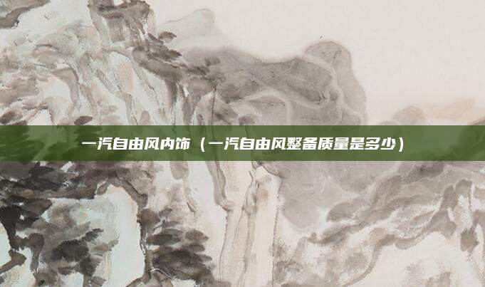一汽自由风内饰(一汽自由风整备质量是多少)