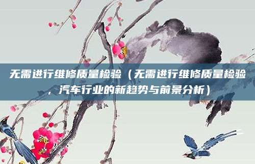 无需进行维修质量检验(无需进行维修质量检验,汽车行业的新趋势与前景分析)