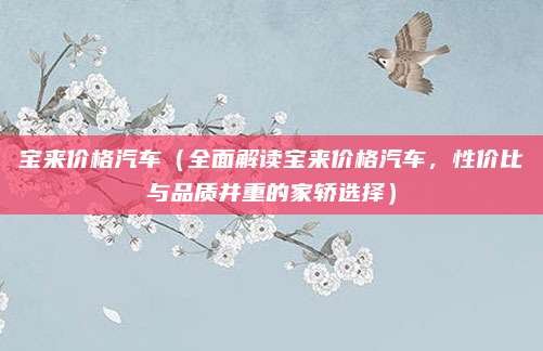宝来价格汽车(全面解读宝来价格汽车,性价比与品质并重的家轿选择)