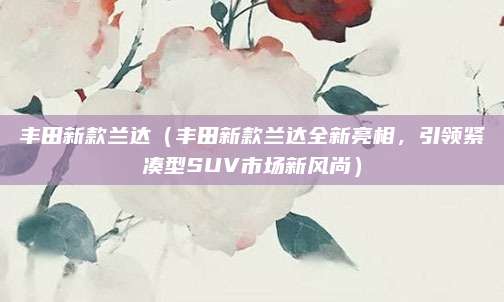 丰田新款兰达(丰田新款兰达全新亮相,引领紧凑型SUV市场新风尚)