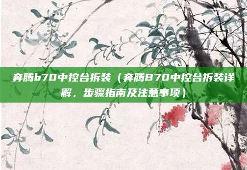 奔腾b70中控台拆装（奔腾B70中控台拆装详解，步骤指南及注意事项）