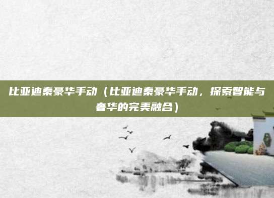 比亚迪秦豪华手动(比亚迪秦豪华手动,探索智能与奢华的完美融合)