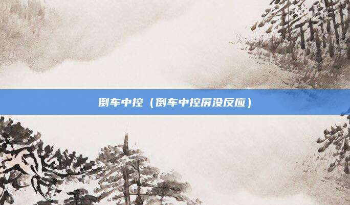 倒车中控(倒车中控屏没反应)