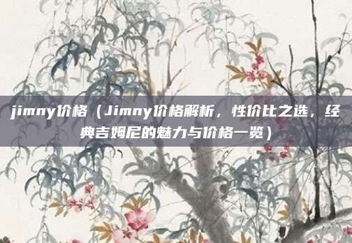 jimny价格(Jimny价格解析,性价比之选,经典吉姆尼的魅力与价格一览)