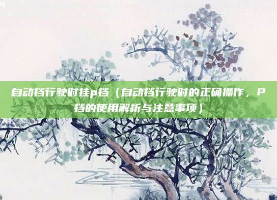自动挡行驶时挂p挡(自动挡行驶时的正确操作,P挡的使用解析与注意事项)