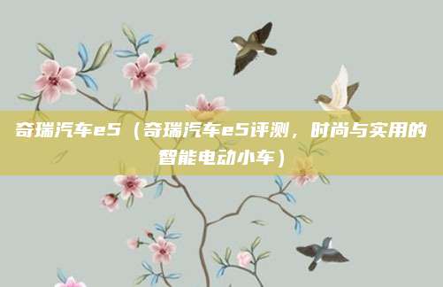 奇瑞汽车e5(奇瑞汽车e5评测,时尚与实用的智能电动小车)
