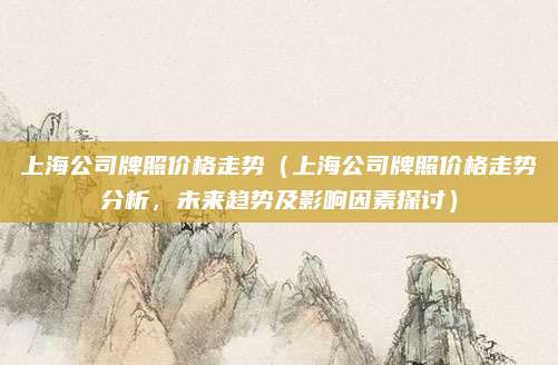 上海公司牌照价格走势(上海公司牌照价格走势分析,未来趋势及影响因素探讨)