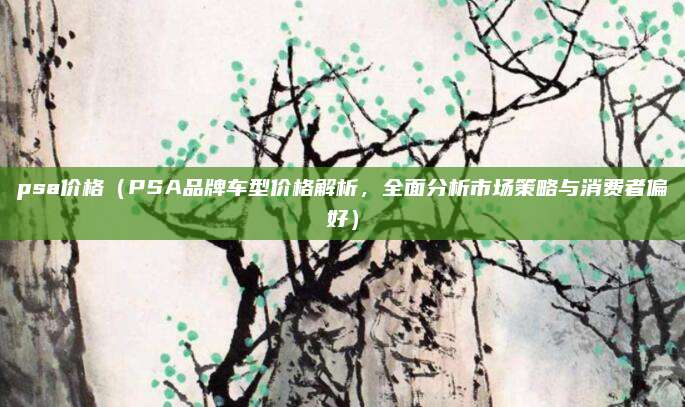psa价格(PSA品牌车型价格解析,全面分析市场策略与消费者偏好)