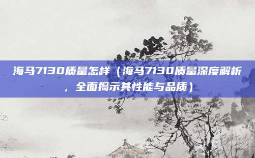 海马7130质量怎样(海马7130质量深度解析,全面揭示其性能与品质)