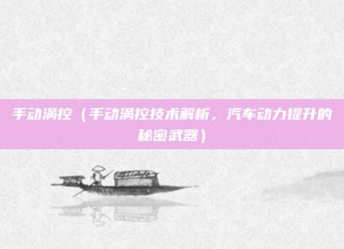 手动涡控（手动涡控技术解析，汽车动力提升的秘密武器）