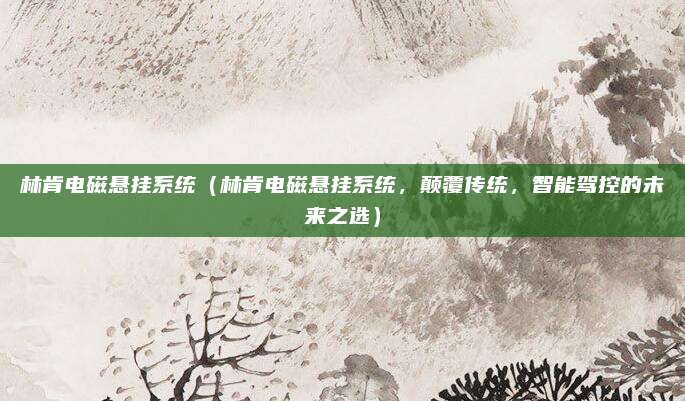 林肯电磁悬挂系统(林肯电磁悬挂系统,颠覆传统,智能驾控的未来之选)