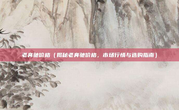 老奔驰价格(揭秘老奔驰价格,市场行情与选购指南)