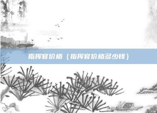 指挥官价格(指挥官价格多少钱)