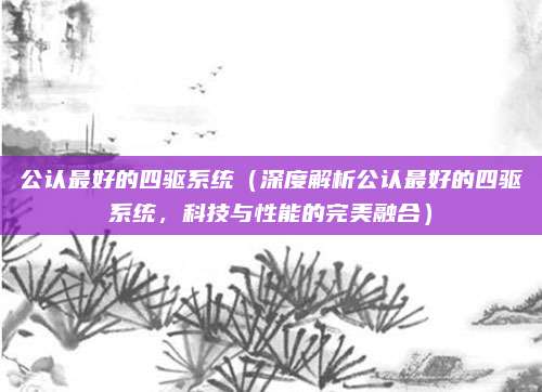 公认最好的四驱系统(深度解析公认最好的四驱系统,科技与性能的完美融合)