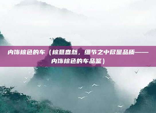 内饰棕色的车(棕意盎然,细节之中尽显品质——内饰棕色的车品鉴)