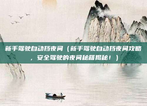 新手驾驶自动挡夜间(新手驾驶自动挡夜间攻略,安全驾驶的夜间秘籍揭秘!)