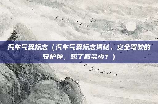 汽车气囊标志(汽车气囊标志揭秘,安全驾驶的守护神,您了解多少?)