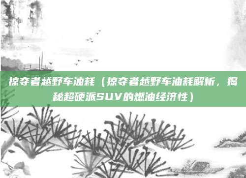 掠夺者越野车油耗（掠夺者越野车油耗解析，揭秘超硬派SUV的燃油经济性）