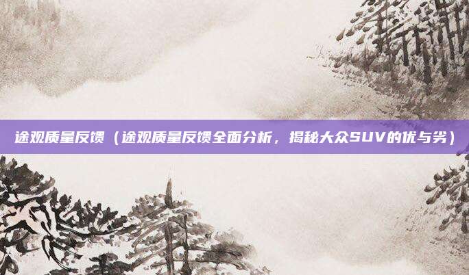 途观质量反馈（途观质量反馈全面分析，揭秘大众SUV的优与劣）