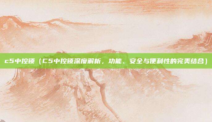 c5中控锁（C5中控锁深度解析，功能、安全与便利性的完美结合）