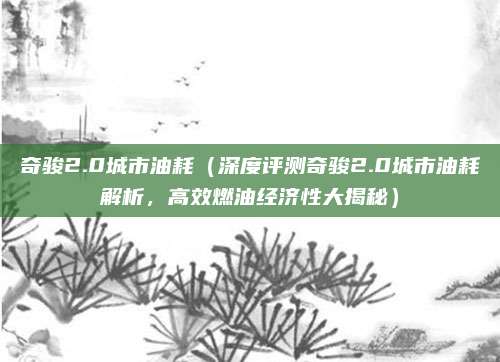 奇骏2.0城市油耗(深度评测奇骏2.0城市油耗解析,高效燃油经济性大揭秘)