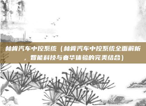 林肯汽车中控系统(林肯汽车中控系统全面解析,智能科技与奢华体验的完美结合)