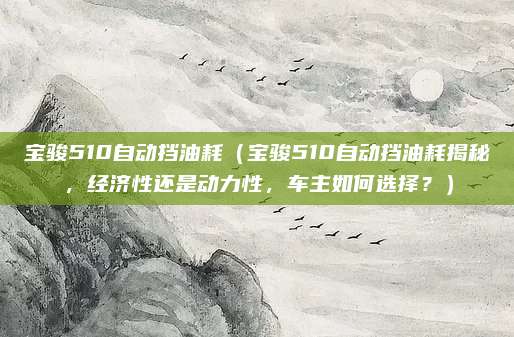 宝骏510自动挡油耗（宝骏510自动挡油耗揭秘，经济性还是动力性，车主如何选择？）