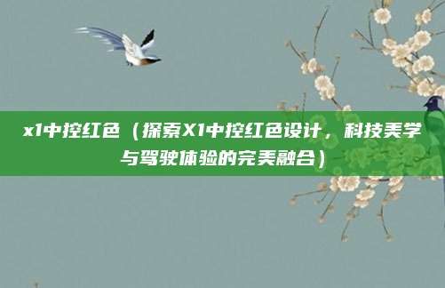 x1中控红色(探索X1中控红色设计,科技美学与驾驶体验的完美融合)