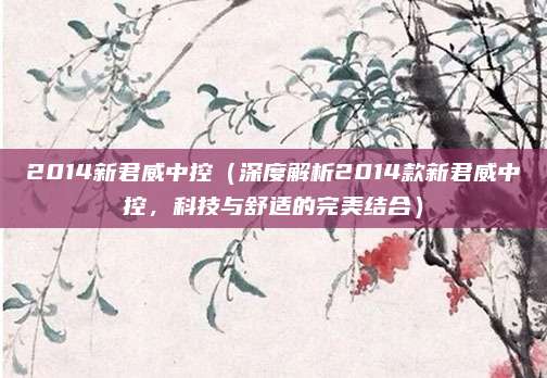 2014新君威中控(深度解析2014款新君威中控,科技与舒适的完美结合)
