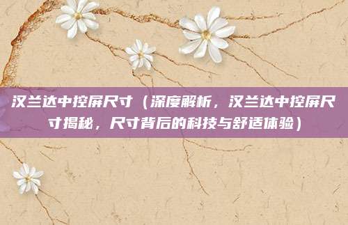 汉兰达中控屏尺寸(深度解析,汉兰达中控屏尺寸揭秘,尺寸背后的科技与舒适体验)