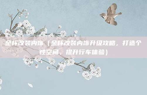金杯改装内饰(金杯改装内饰升级攻略,打造个性空间,提升行车体验)