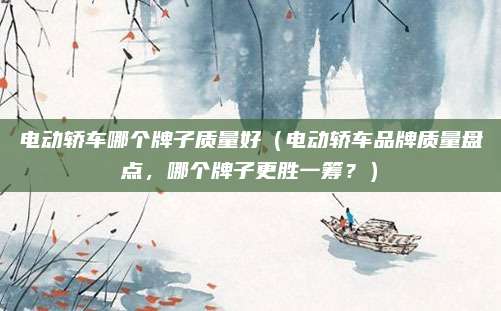 电动轿车哪个牌子质量好(电动轿车品牌质量盘点,哪个牌子更胜一筹?)