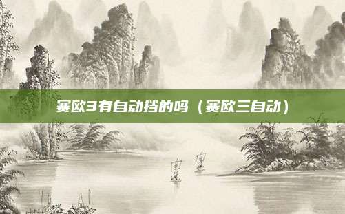 赛欧3有自动挡的吗(赛欧三自动)